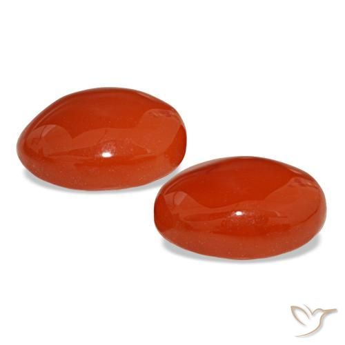 Achetez naturel 4,56ct orange cornaline gems, coupe ovale, en provenance inde chez gemselect. en stock, livraison internationale!