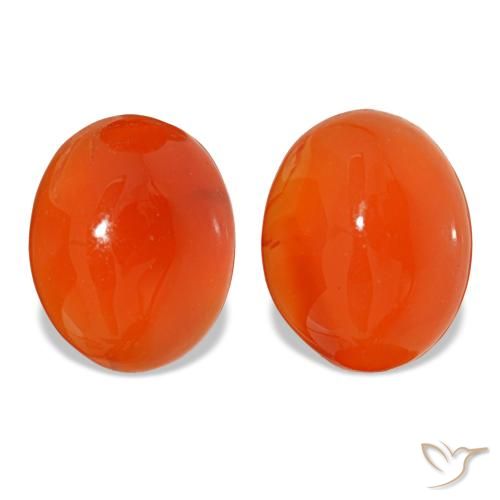 Cornaline rouge de 4,82 ct, ovale, translucide