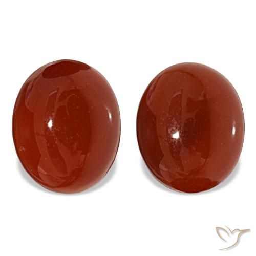 Achetez naturel 7,52ct rouge cornaline gems, coupe ovale, en provenance inde chez gemselect. en stock, livraison internationale!