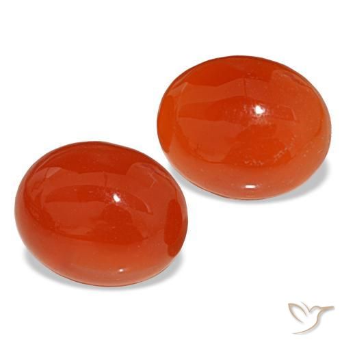 Achetez naturel 7,26ct rouge cornaline gems, coupe ovale, en provenance inde chez gemselect. en stock, livraison internationale!