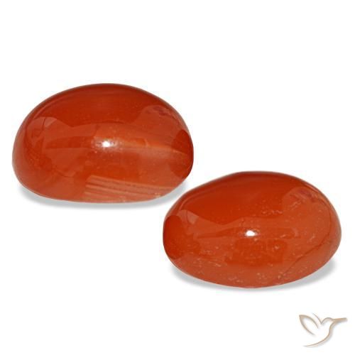 Achetez naturel 7,26ct rouge cornaline gems, coupe ovale, en provenance inde chez gemselect. en stock, livraison internationale!