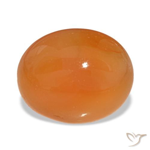 Cornaline orange de 3,32 ct, ovale, translucide