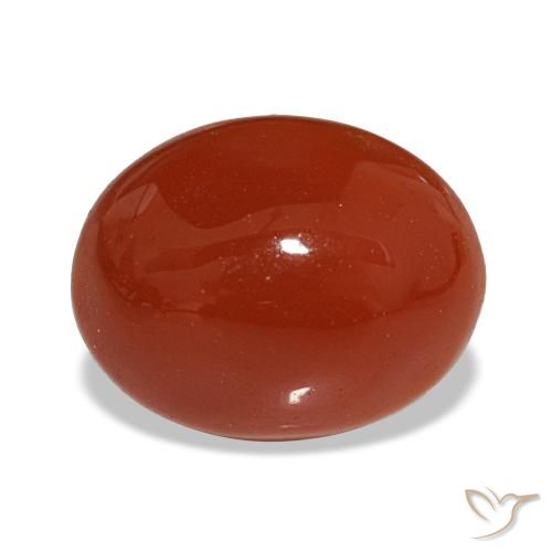 Cornaline rouge naturelle coupe ovale, 2,20 ct, translucide