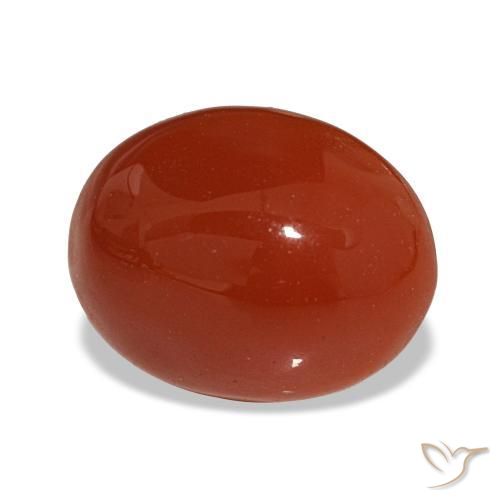 Cornaline rouge naturelle coupe ovale, 2,20 ct, translucide
