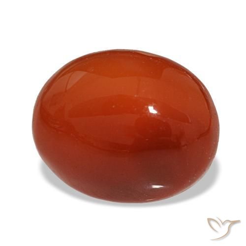 Cornaline rouge naturelle coupe ovale, 3,06 ct, translucide