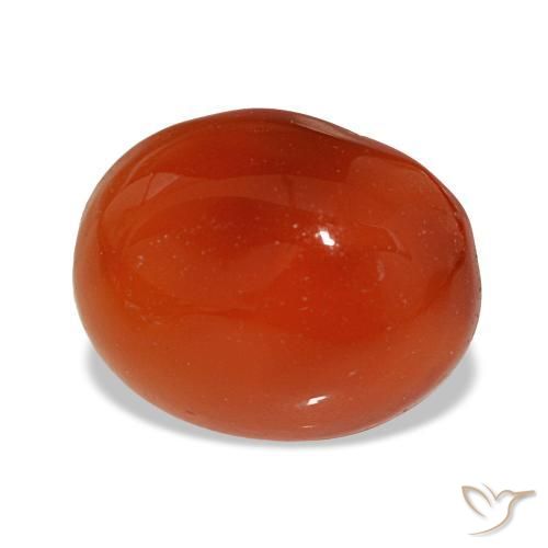 Cornaline rouge naturelle coupe ovale, 2,63 ct, translucide