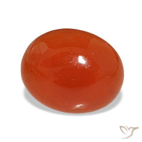 Cornaline rouge naturelle coupe ovale, 2,28 ct, translucide