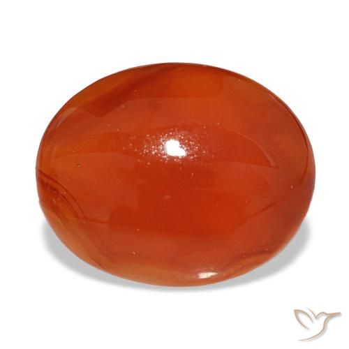 Cornaline rouge de 2,85 ct, ovale, translucide
