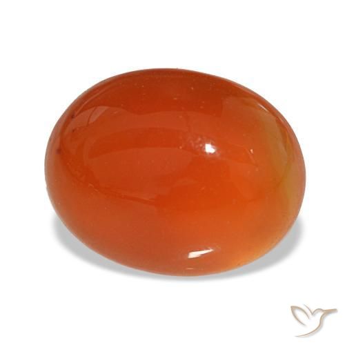 Cornaline rouge naturelle coupe ovale, 2,55 ct, translucide
