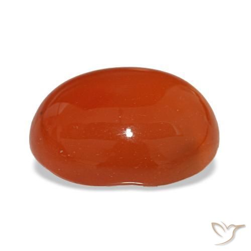 Cornaline rouge naturelle coupe ovale, 2,55 ct, translucide