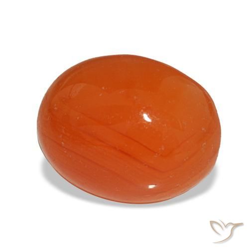 Cornaline rouge naturelle coupe ovale, 2,18 ct, translucide