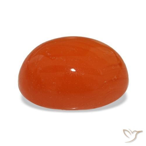 Cornaline rouge naturelle coupe ovale, 2,18 ct, translucide