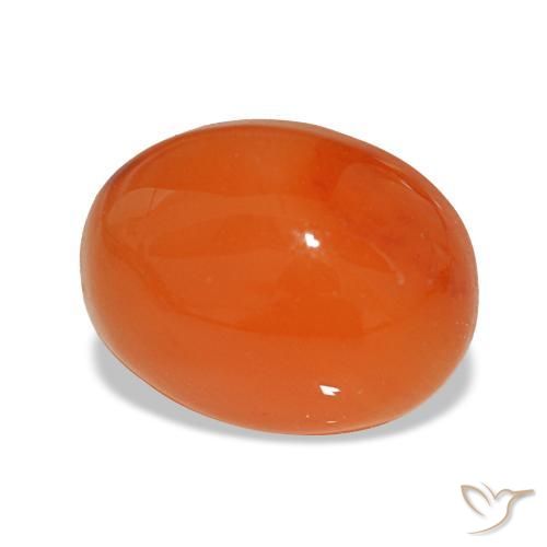 Cornaline rouge naturelle coupe ovale, 2,38 ct, translucide