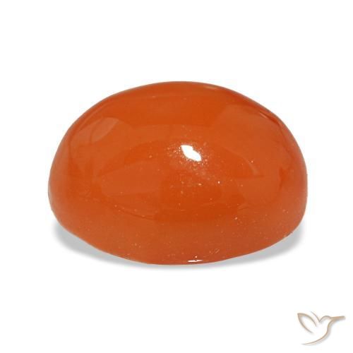 Cornaline rouge naturelle coupe ovale, 2,38 ct, translucide