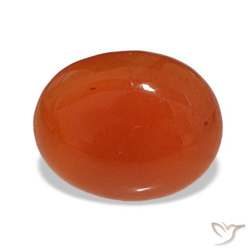 Cornaline rouge naturelle coupe ovale, 2,04 ct, translucide