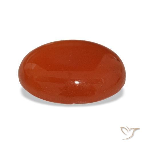 Cornaline rouge naturelle coupe ovale, 2,04 ct, translucide