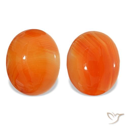 Achetez naturel 6,66ct orange cornaline gems, coupe ovale, en provenance inde chez gemselect. en stock, livraison internationale!