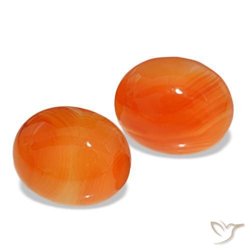 Achetez naturel 6,66ct orange cornaline gems, coupe ovale, en provenance inde chez gemselect. en stock, livraison internationale!