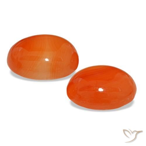 Achetez naturel 6,66ct orange cornaline gems, coupe ovale, en provenance inde chez gemselect. en stock, livraison internationale!