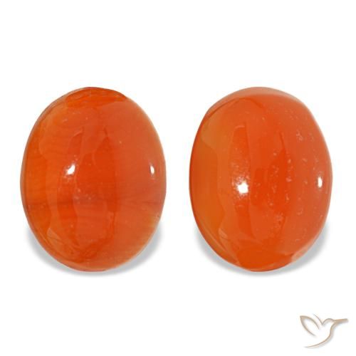 Cornaline rouge de 5,18 ct, ovale, translucide