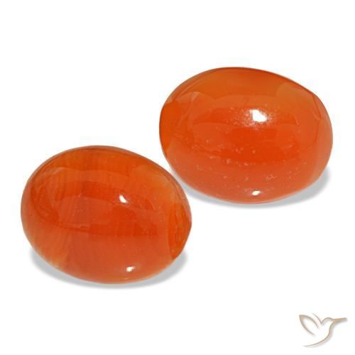 Achetez naturel 5,18ct rouge cornaline gems, coupe ovale, en provenance inde chez gemselect. en stock, livraison internationale!