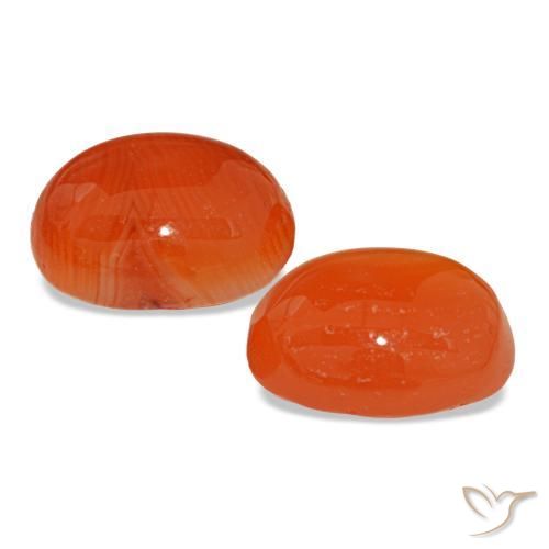 Achetez naturel 5,18ct rouge cornaline gems, coupe ovale, en provenance inde chez gemselect. en stock, livraison internationale!