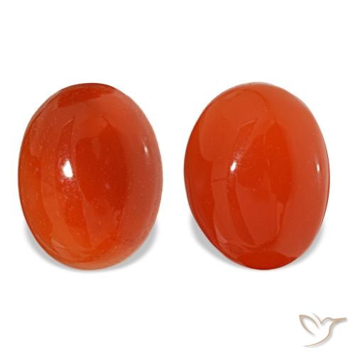Achetez naturel 3,46ct orange cornaline gems, coupe ovale, en provenance inde chez gemselect. en stock, livraison internationale!