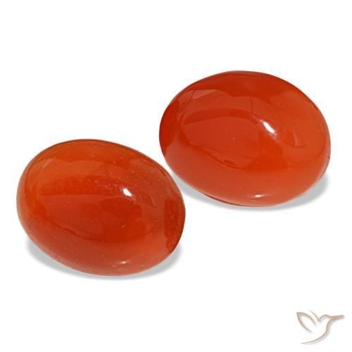 Achetez naturel 3,46ct orange cornaline gems, coupe ovale, en provenance inde chez gemselect. en stock, livraison internationale!