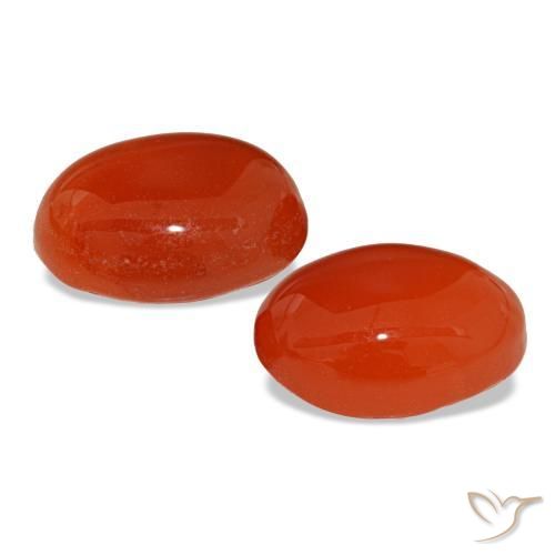 Achetez naturel 3,46ct orange cornaline gems, coupe ovale, en provenance inde chez gemselect. en stock, livraison internationale!