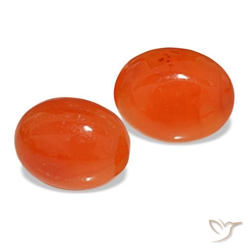 Achetez naturel 3,64ct orange cornaline gems, coupe ovale, en provenance inde chez gemselect. en stock, livraison internationale!