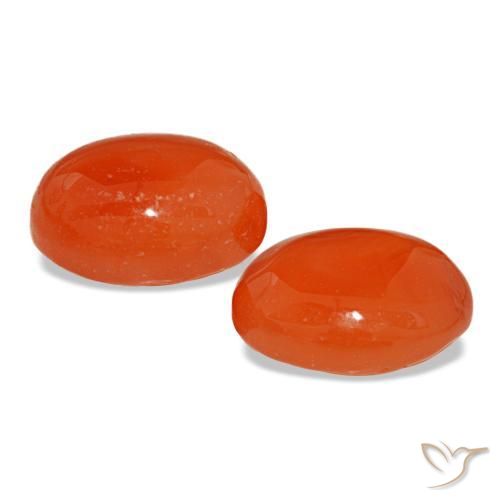 Achetez naturel 3,64ct orange cornaline gems, coupe ovale, en provenance inde chez gemselect. en stock, livraison internationale!