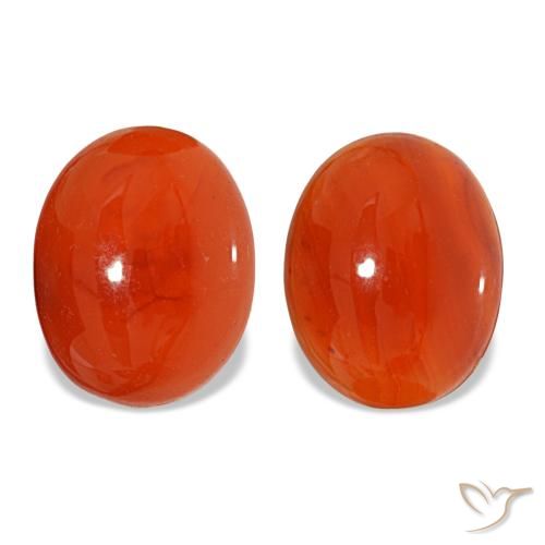 Achetez naturel 4,90ct orange cornaline gems, coupe ovale, en provenance inde chez gemselect. en stock, livraison internationale!