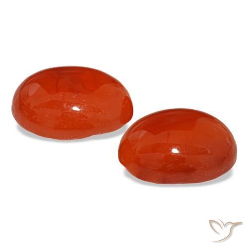 Achetez naturel 4,90ct orange cornaline gems, coupe ovale, en provenance inde chez gemselect. en stock, livraison internationale!