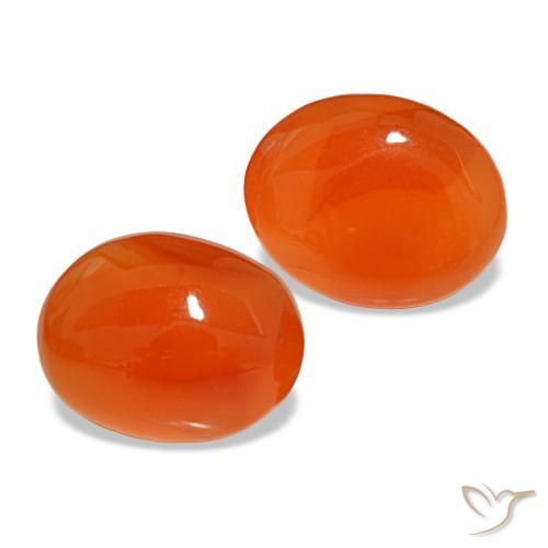 Achetez naturel 3,81ct orange cornaline gems, coupe ovale, en provenance inde chez gemselect. en stock, livraison internationale!