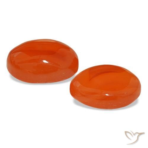 Achetez naturel 3,81ct orange cornaline gems, coupe ovale, en provenance inde chez gemselect. en stock, livraison internationale!