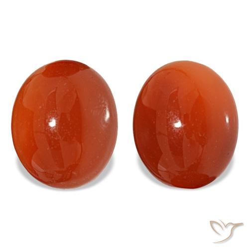 Achetez naturel 5,88ct orange cornaline gems, coupe ovale, en provenance inde chez gemselect. en stock, livraison internationale!