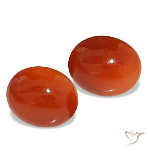 Achetez naturel 5,88ct orange cornaline gems, coupe ovale, en provenance inde chez gemselect. en stock, livraison internationale!
