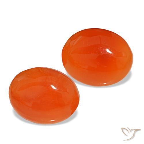 Achetez naturel 4,65ct orange cornaline gems, coupe ovale, en provenance inde chez gemselect. en stock, livraison internationale!