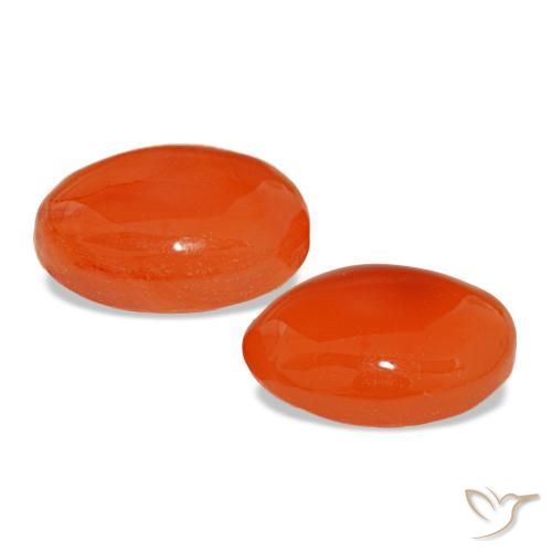 Achetez naturel 4,65ct orange cornaline gems, coupe ovale, en provenance inde chez gemselect. en stock, livraison internationale!