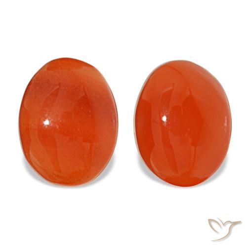 Achetez naturel 4,25ct orange cornaline gems, coupe ovale, en provenance inde chez gemselect. en stock, livraison internationale!