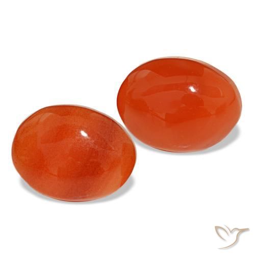 Achetez naturel 4,25ct orange cornaline gems, coupe ovale, en provenance inde chez gemselect. en stock, livraison internationale!