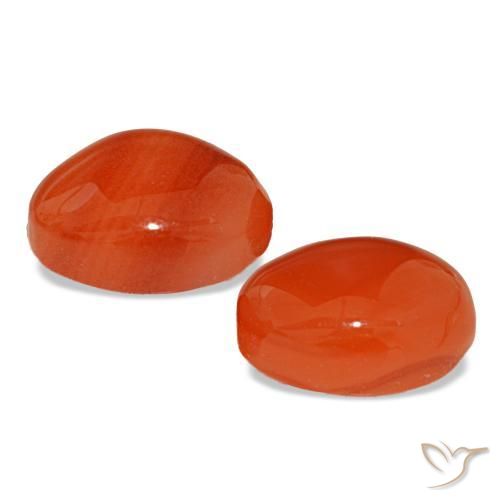 Achetez naturel 4,25ct orange cornaline gems, coupe ovale, en provenance inde chez gemselect. en stock, livraison internationale!