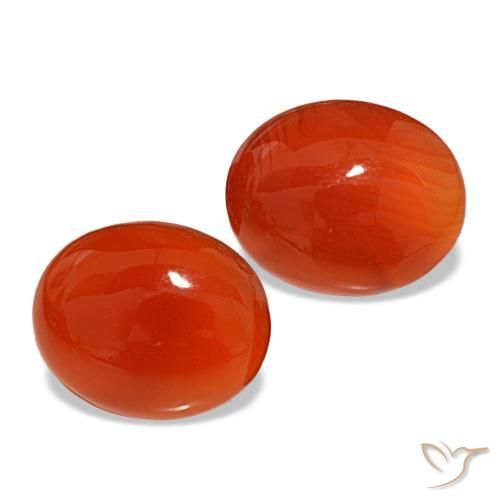 Achetez naturel 6,25ct orange cornaline gems, coupe ovale, en provenance inde chez gemselect. en stock, livraison internationale!