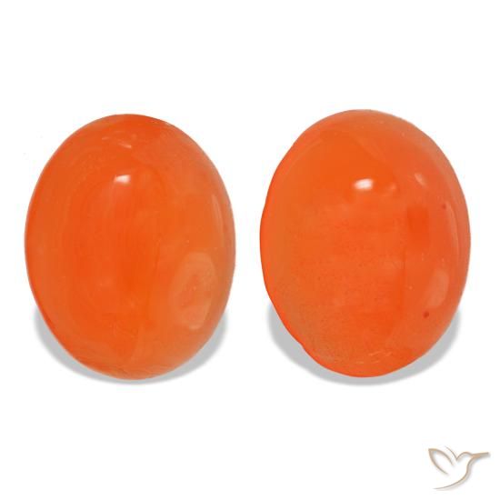 Achetez naturel 4,90ct orange cornaline gems, coupe ovale, en provenance inde chez gemselect. en stock, livraison internationale!