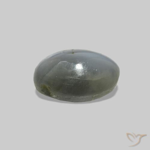 Cat's Eye Alexandrite Vert moyen naturelle ovale, 0.86 ct, Opaque
