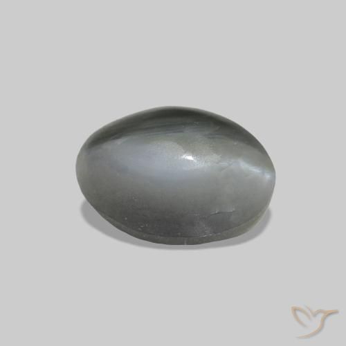 Cat's Eye Alexandrite Gris verdâtre pâle naturelle ovale, 0.78 ct, Opaque