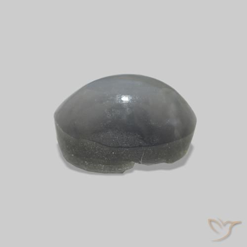 Cat's Eye Alexandrite Gris verdâtre pâle naturelle ovale, 0.78 ct, Opaque