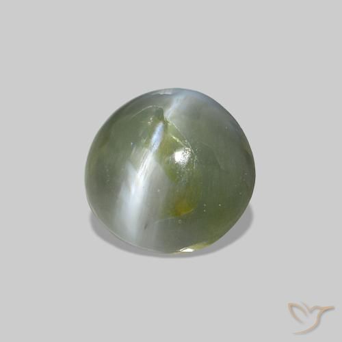 Cat's Eye Alexandrite Vert moyen naturelle ovale, 0.53 ct, Opaque