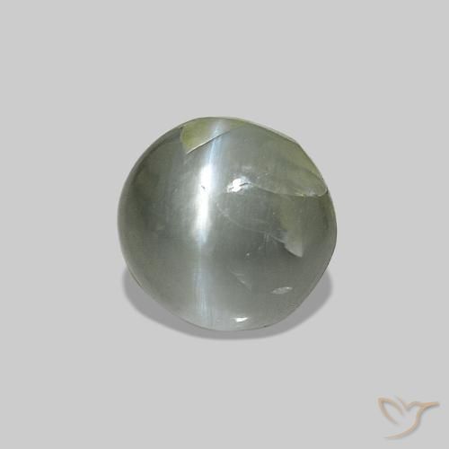 Alexandrite œil-de-chat Gris vert naturelle Coupe ovale, 0.51 ct, Opaque