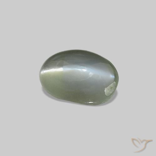 Cat's Eye Alexandrite Vert moyen naturelle ovale, 0.71 ct, Opaque